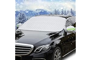 AICOIMY Protector de Parabrisas, Cubierta del Parabrisas Coche Antihielo Nieve UV Lluvia Polvo, Universal Funda Plegable Parabrisa Delantero (154 * 115cm)
