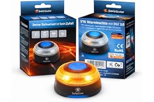 AUTOGADGET Auto & PKW Warnleuchte V16 - mit SIM & DGT 3.0 zugelassen in Spanien 2026 - Autozubehör & Pannenset