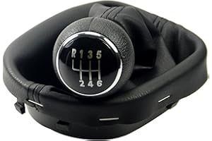 L & P Car Design L&P A263-1 Schaltsack Schaltmanschette Schwarz Schaltknauf 6 Gang kompatibel mit VW Touran 1T Caddy III 3 Rahmen Komplettset Plug Play Ersatzteil für 1T0711113 2K0711113 1T0711456