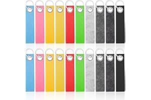 Auidy_6TXD 20 Stück Filz Schlüsselanhänger für DIY Dekoration Handwerk Personalisiert Schlüsselanhänger zum Selber Machen Schlüsselanhänger Rohling für Motorrad Taschen Auto Basteln