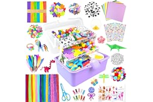 ZEIZHUBN 3000 Pezzi Lavoretti Creativi per Bambini, DIY Art Craft Set Scovolini Colorati per Lavoretti, Mestiere Fai da Te Decorazioni, Kit Creativo Giochi Giocattoli Regali Ragazze e Ragazzi 4-8, 8-12 Anni