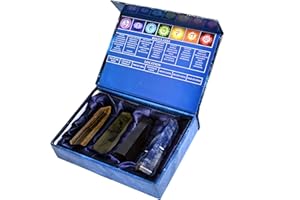 KACHVI Cristalli Pietre curative Bacchette di Cristallo 2,25"-2,50" Nero, lapislazzuli,laburista di Tigre 6 matite con Pietre Reiki Chakra sfaccettate Set da 4 Pezzi