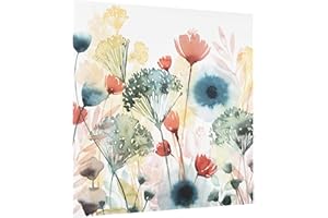 Bilderwelten Paraschizzi in Vetro piastrella Specchio Pannelli da Parete - Fiori Selvatici in Estate 59 x 60 cm