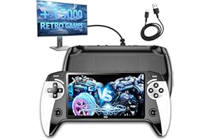 XIXIMENG X9 Retro Handheld Spielkonsole mit 5,5-Zoll-HD-IPS-Bildschirm mit Augenschutz,Retro Konsole mit TXT-E-Book,Linux-System,TV-Ausgang,15.000+ Spielen,Externem Gamepad,Musik,2000-mAh-Videospielkonsole