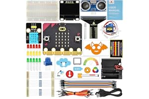 KEYESTUDIO Micro:bit Basic Starter Kit for Teens & Beginners - Electronics Learning Kit with Sensors, LEDs & Tutorials | STEM Education Projects for Coding(Micro:bit Included)