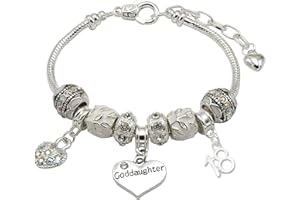 JEWELLERY HUT Goddaughter 18th Birthday Charm Bracelet with Gift Box Women's Jewellery