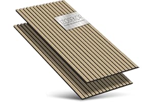 IZODEKOR Pannelli da parete 3D in legno, isolamento acustico, pannelli acustici, in legno, decorazione da parete per soggiorno, rivestimento interno e isolamento acustico, set da 2 pezzi, naturale