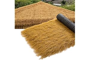HTRY Rouleau De Chaume Artificiel, Toit De Chaume, Toit De Paille De Style Mexicain Amélioré Et Crypté, Utilisé Pour La Cour De Cabine, La Plage, Les Fêtes Hawaïennes Et La Décora(Size:0.5×1m（1.64×3.28ft）)