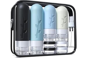 CIFOX 18 Stück Reiseflaschen Zum Befüllen, Reise Gadgets Silikon Reiseflaschen, Reiseset Flüssigkeiten Set mit TSA Genehmigt, Travel Essentials Nachfüllbare Reisegröße Flaschen