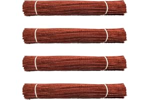Waycreat 400 Pieces Pipe Cleaners Brown Chenille Stem for DIY Art Craft Decorations (6mm x 12 Inch)