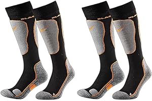Black Crevice 2 Paires de Chaussettes de Ski pour Adulte