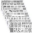 SILPECWEE 10pcs Nail Stamping Plates Nail Stamp Nail Art Plates Geometry Design Nail Stencil Manicure Templates Nail Accessories for DIY&Salon