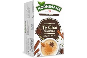 Hornimans Té Chai con Especias Ingredientes 100% Naturales | 20 bolsitas | Con Teína