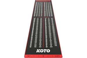 ‎KOTO DARTS KOTO - Carpet Checkout Dartmatte, Schutz Bodens und Dartpfeile, Mit Score-Indikation + Oche