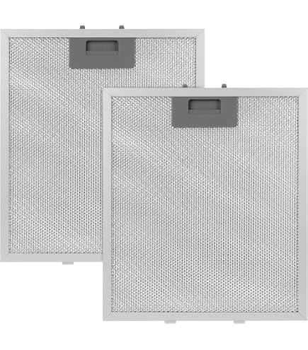 2 Filtri Metallici Per Cappa Aspirante 320x260 Mm - Alluminio A 5 Strati, Lavabili In Lavastoviglie, Ricambio Universale - 6