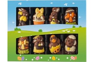 GENERICO Weibler Confiserie | Astuccio Regalo con 8 Figure di Pasqua Assortite in Cioccolato al Latte - 1 x 80 Gr