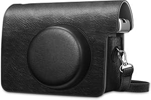 Fintie Schutzhülle für Fujifilm instax Wide 300 Sofortbildkamera - Premium Tasche Reise Kameratasche Hülle Abdeckung mit abnehmbaren Riemen, Schwarz