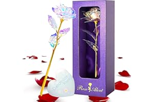 JULIYEH Muttertagsgeschenk,Muttertagsgeschenke für Mama Ewige Rose,24K Vergoldete Infinity Rosen Originelle Geschenke für Frauen,Geschenk Muttertag,Muttertagsgeschenke,Frauen Geschenk,Geschenk Mama(Farbige)