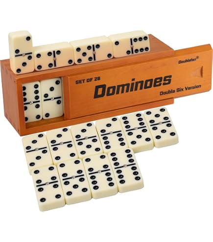 Juego de dominó, 28 piezas Classic Dominos con Eva Hard Case Hard - Easy Carry Traditional Design Dominos Juego para amigos de la familia para picnic