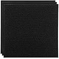 YAYODS 30Pcs Black Carpet Tiles, 30 x 30cm Self Adhesive Carpet Tiles, Anti-Slip Hardwearing Square Carpet Flooring Tiles, Easy to Peel and Stick Carpet Floor Covering for Office Living Room Bedroom