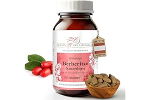 ‎PHOENIX DER LEBENSKRAFT Berberitze Tabletten 300mg| 170 Tabletten Berberis vulgaris | Top Premium Qualität aus Österreich | Vegane Tabletten statt Kapseln ohne Zusatzstoffe | Sauerdorn, Berberitzenstrauch