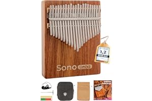 SONODRUM Sonolimba "Kalimba mit 21 Tasten" - Daumenklavier aus hochwertigem Akazienholz - Finger Thumb inkl. Schutztasche, gratis Liederbuch und Stimmhammer - Marimbaphone (Geeignet für alle Altersgruppen)