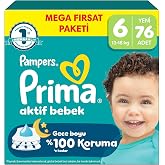 Prima Aktif Bebek Mega Fırsat Paketi 6 Beden 76 Adet