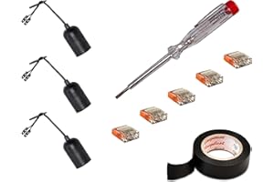 H + H WERKZEUG H+H Werkzeug RV1 - Set di riparazione 3 x 1 x tester di tensione VDE/tester di fase/nastro isolante/morsetti a innesto (portalampada di ristrutturazione), 20