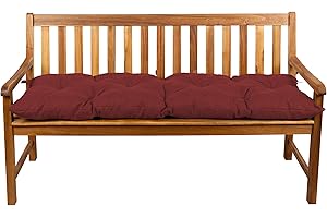 Gutekissen Cuscino per panchina Cuscino per sedia Hollywood Swing Garden LS (140x50, Rosso Bordeaux)