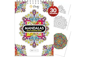 Finoly Mandala Målarbok för Vuxna med 30 Teckningar | Mandala Barnbok | Mandala Djur | A4 Mandala Målarbok | Premiumpapper