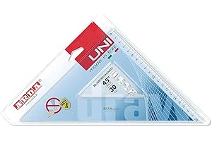 ARDA Squadra 45 Gradi In Plastica Trasparente - Misura 30 Cm - 1 pezzo