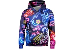 Freshhoodies Boys Girls Hoodie 3D Unisex Children's Hoodie Long Sleeve Pullover Hoodie Sweatshirt with Pockets 5-16 Years (M-XXXL)