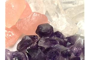 MYHOMELUX Agua piedras en 3 Popular variedades, por 100 g. Cristal de Roca, amatista y cuarzo rosa en ausgesuchter Calidad