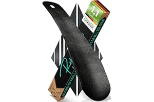 ‎ROBFOX Robfox Schuhlöffel klein I 22cm lang & extra stabil I gebürstetes Metall I Schuhanzieher klein aus Edelstahl I kompakte Schuh Anziehhilfe I Schuhauszieher kurz I kleiner Kinder shoe horn