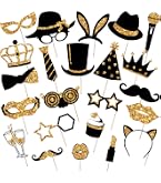 25 Pièces Accessoires Photobooth Glow Party - Props Luminaires Carnaval Mariage Anniversaire Noël Avec Bâtonnets