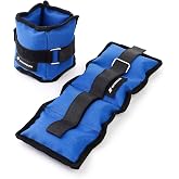 Sporsize Ayak Bileği Ağırlıkları (&Ccedil;İFT SATILIR) &ndash; 0.5kg, 1kg, 1.5kg, 2kg, 2.5kg, 3kg, 4kg, 5kg &ndash; Ayarlanabilir Kayışlı, Mavi 