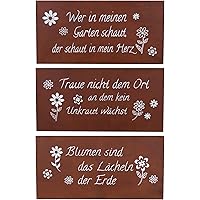 Rustikales Gartenschild 'Willkommen Im Garten' Mit Pusteblumen - Rostoptik Deko Für Gartenzaun Oder Haustür