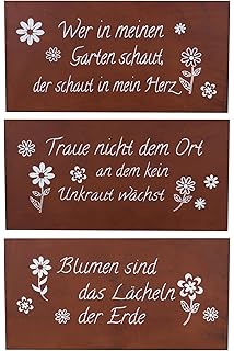 Dekostuberl Rostalgie Edelrost Tafel Mit Herz Ein Schoner Garten Schild Gedichttafel Spruch Gartendekoration Amazon De Garten