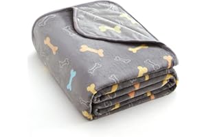 ALLISANDRO Flauschige Hundedecke [80x60cm Grau] Katzen Decke mit super Soft weiche Flauschige Haustier-Decke, Überwurf für Hundebett Sofa und Couch