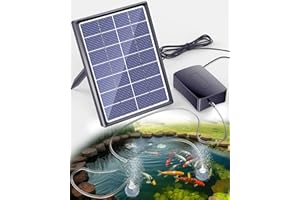 Biling 3.5W Solar Aerator for Pond with 2200 mAh Battery Backup, 3 Modes Solar Air Pump Hydroponics Air Pump, Solar Powered Pond Aerator Pond Bubbler for Outdoor Fish Pond Stock Tank Aquarium