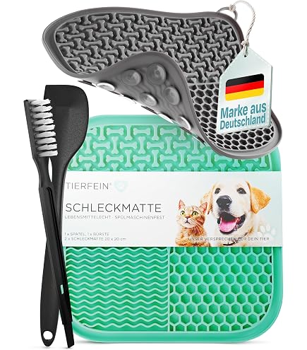 Edelstahl Schleckmatte Für Hunde & Katzen – Doppelwandig, Rutschfest, Spülmaschinenfest, US-patentiert
