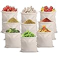 AB99 COLLECTION (Set of 9) Cotton Reusable Fridge Storage Bags for Vegetables and Fruits Bags, Storage Bags for Vegetables, Fruits, Spices, Pasta, Multipurpose Eco Friendly Vegetables Bags