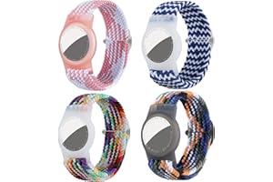 Dingfeiyu Nylon Kids Wristband for Airtag, Anti-Lost, Anti-Scratch Bracelet for Airtag, Tracking Watch Wrist Strap Child, Waterproof Holder Necklace for Apple Airtag