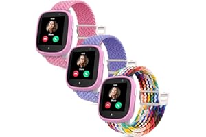 Polyjoy Lot de 3 bracelets tressés magnétiques compatibles avec les bracelets Xplora X6, bracelets de rechange souples et réglables pour montre connectée Xplora X6 Play, pour enfants, filles et