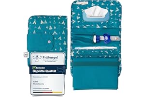 Jubi® Borsa per Pannolini con Fasciatoio per il Cambio in Viaggio, Beauty Case Pannolini e Trousse per il Cambio die Neonati con Spazio Extra – Borsa Pannolini Piccola