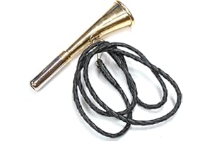 STARLINGUKPK Corneta de calidad, corneta de caza, corneta de soplo Con trenzado a base de cuero auténtico, Small