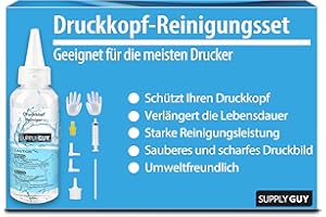 Supply Guy 8-teiliges Druckkopfreiniger Set, Düsenreiniger Multipack für Tintenstrahl Drucker mit Druckkopf - kompatibel mit Brother Canon Epson HP (100ml)