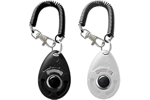 IRYNA Dog Clicker 2 Pack Clickers for Dog Training, Dog Clicker Training with Wrist Strap, Puppy Clicker Training Kit, Dog Training Clickers, Pet Clicker Pet Trainer