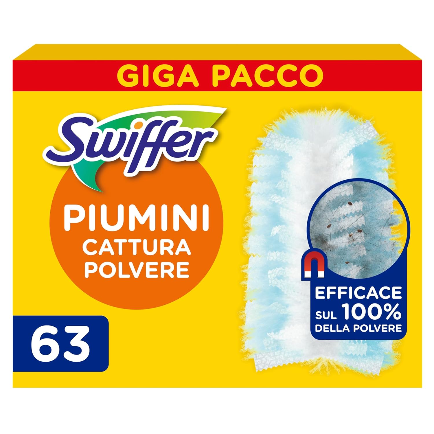 Swiffer Duster Ricariche Piumino Catturapolvere, 7 Pezzi. | Cattura e blocca 3 volte più polvere i peli del piumino tradizionale