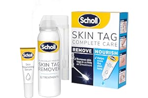 DR. SCHOLL'S Scholl Complete Care Skin Tag Removal Kit - Safe & Effective Skin Tag Remover - Moisturising Serum Restores Skin's Appearance - Clinically Proven - 12 Treatments Plus Hydrating Serum